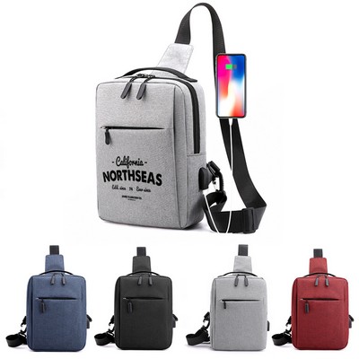 Waterproof Crossbody w/ USB Charging Port