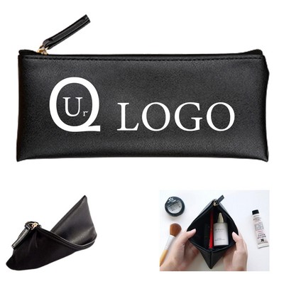 7.28x3.2x0.56" PU Leather Pencil Pouch Case