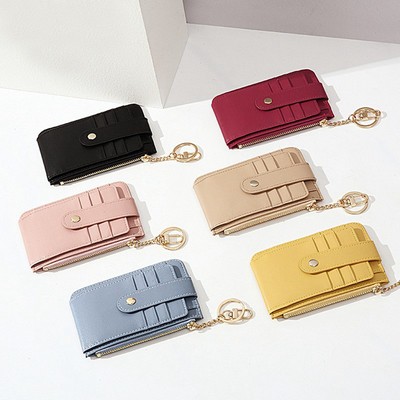 Portable Coins Purse Credit Card Holders with Keychains