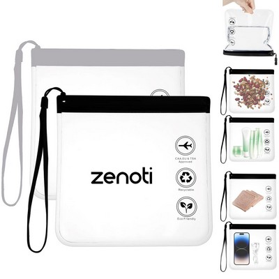 TSA Approved Clear Travel Toiletry Pouch with Hanging Rope