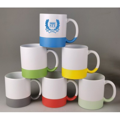 12 Oz. Two-Tone Ceramic Coffee Mugs