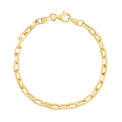 Jilco Inc Diamond Cut Paperclip Bracelet