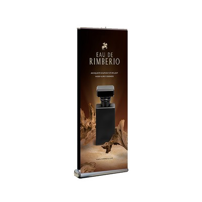 Monza Premium Retractable Stand, Double-Sided, Hardware 33"W x 80"H