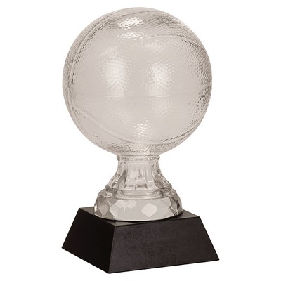 Glass Basketball with Marble Base