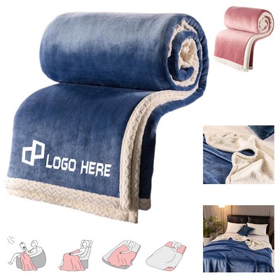 Sherpa Fleece Throw Blanket