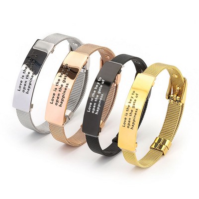 Waterproof Stainless Steel Adjustable Wristband