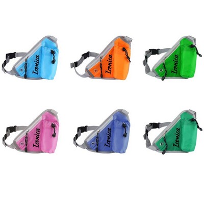 Outdoor sports waist bag with bottle pouch