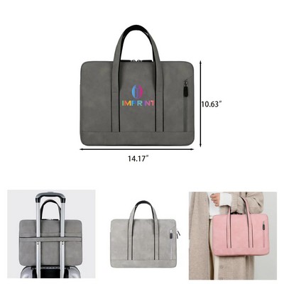 16" Faux Leather Computer Bag