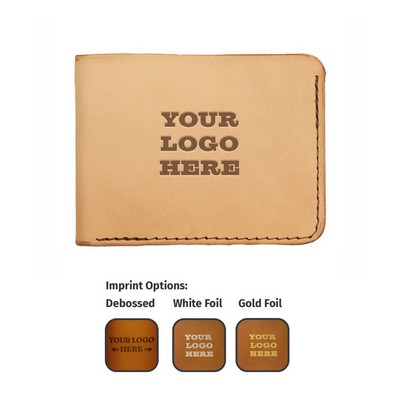 Traditional Veg Tan Leather Bifold Wallet