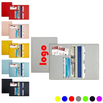 Passport Holder Card Slots Receipt Slots Passport Cover for Trip Travel Wallet Receipt Organizer
