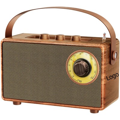 Portable Retro Bluetooth Speaker with FM Radio