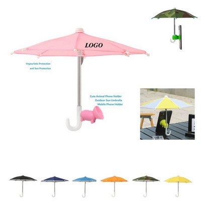 Cell Phone Umbrella Sun Shade With Suction Cup Stand