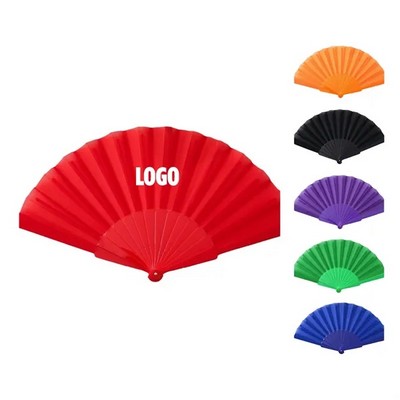 Folding Hand Fan With Plastic Handle