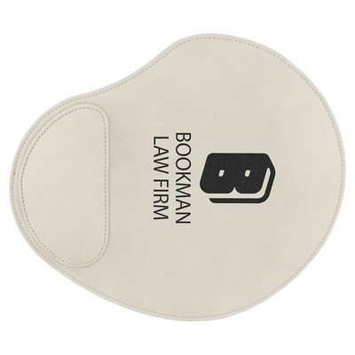 Mouse Pad, White Faux Leather