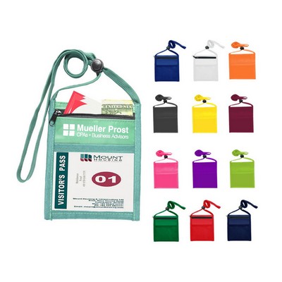 Lanyard Oxford Fabric Multi-Function ID Card Holder