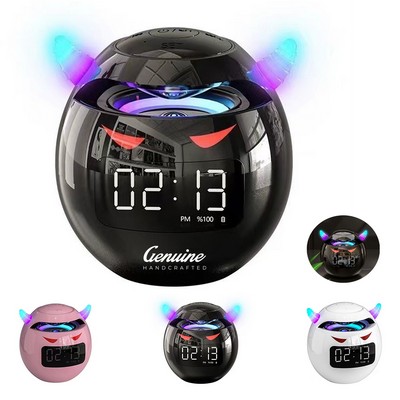 Alarm Clock Bluetooth Speaker with Light