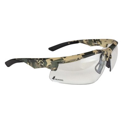 THRAXUS Safety Eyewear - Digital Camo Frame Clear Anti-Fog Lens