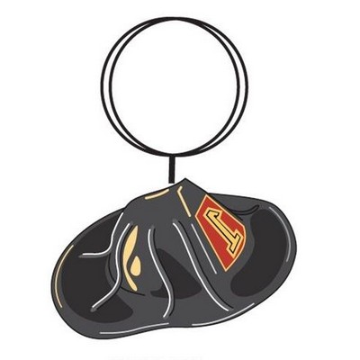 Fireman Hat Executive Key Chain w/Mirrored Back (2")
