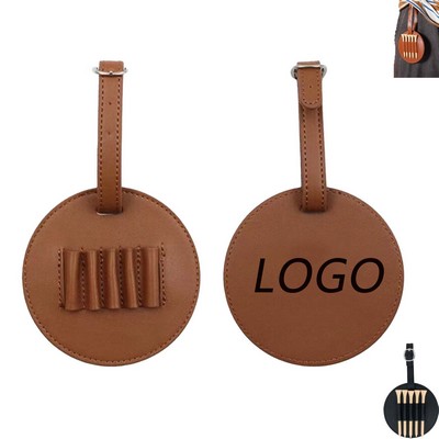 Leather Golf Tees Holder