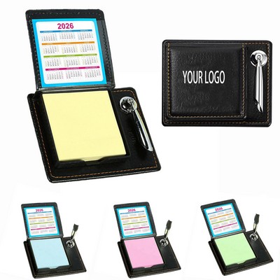 Leather Calendar Memo Pad