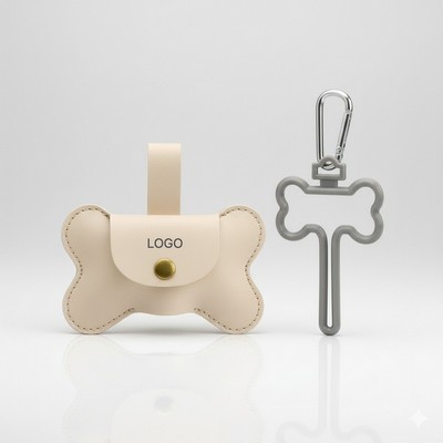 Outdoor Dog Waste Bag Dispenser Pet Poop Bag Holder Portable Leash Attachment Storage Pouch