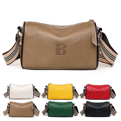 Genuine Leather Compact Crossbody Purse