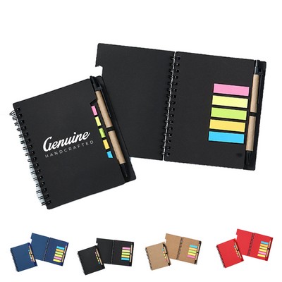 Spiral Kraft Notebook with Pen