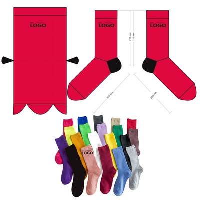 Football Knit Cotton Dress Socks