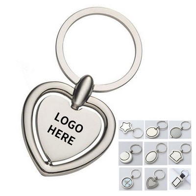 Love-Shaped Swivel Keychain
