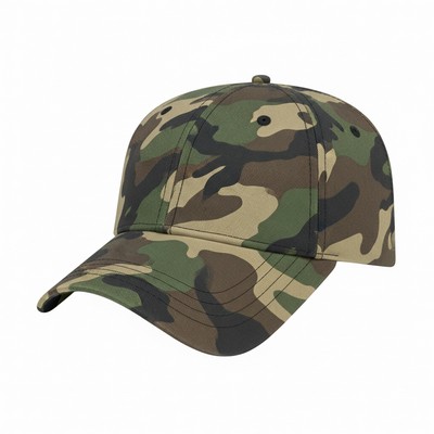 Olive Woodland Velcro® Flat Brim Cap