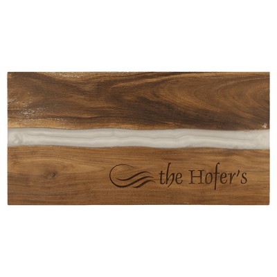 Acacia with Pearl Resin Serving Board