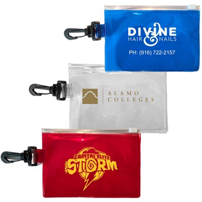 Translucent Zip Carabiner Pouch