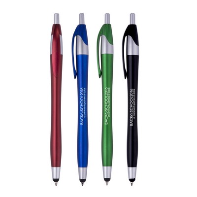 Stylus Click Color Barrel Ballpoint Pen