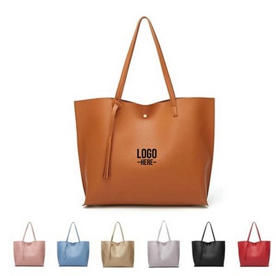 Soft Leather Tote Shoulder Bag