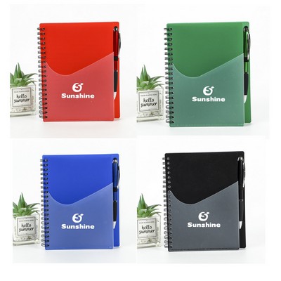 A7 Spiral Bound Notebook with Pen