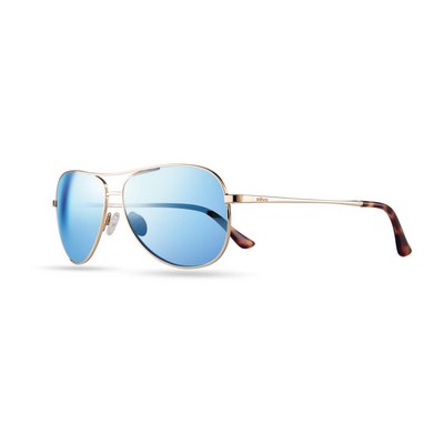 Revo Relay Gold/Blue Aviator Sunglasses