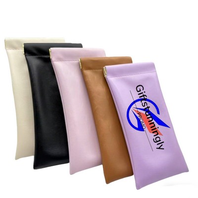 Auto-Closing PU Spring-Loop Glasses Pouch
