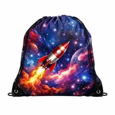 Premium 210D Sublimated Drawstring Cinch Up Backpack