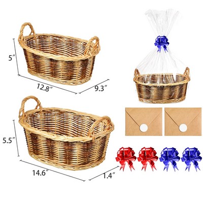 Woven Wicker Gift Basket Kit