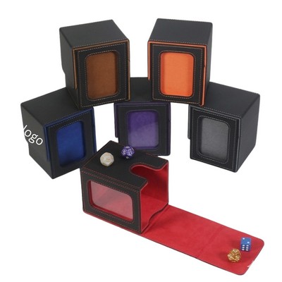 PU Leather Windowed Trading Card Deck Box