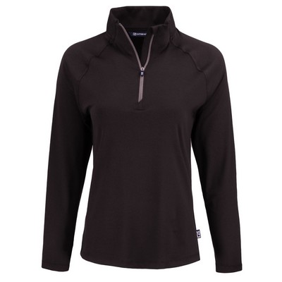 Cutter & Buck Coastline Recycled Double Peached Womens Quarter Zip Pullover
