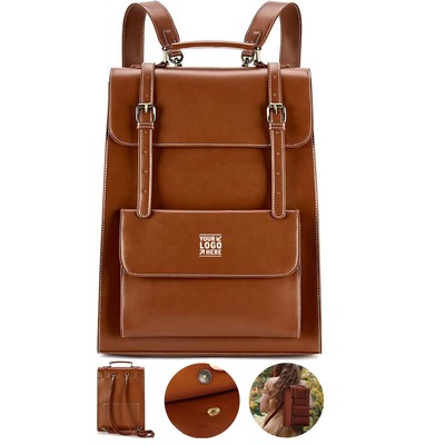 Elegant Leather Laptop Backpack