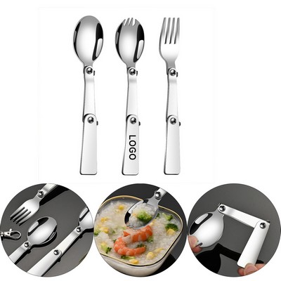 Portable Folding Stainless Steel Spoon