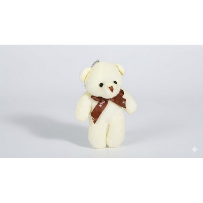 Plush Keychain Pendant Miniature Teddy Bear Backpack Charm Soft Stuffed Animal Doll