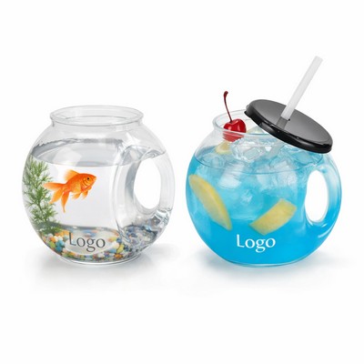 Plastic Fish Bowl Cocktail Cup With Handle