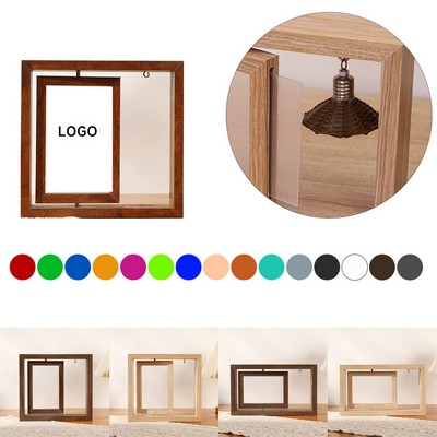 6" Wooden Frame With Bulb