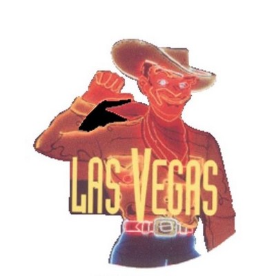 Vegas Vic Neon Cowboy Maxi Magnet (8 Square Inch)