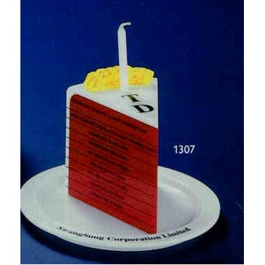 Cake Slice on White Plate Embedment/Award