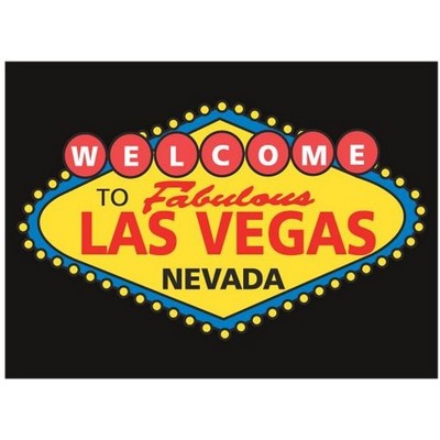 Welcome to Las Vegas Sign Rectangle Badge w/ Bar Pin (2.5"x3.5")