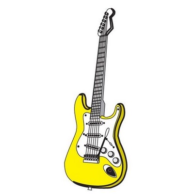 Electric Guitar Promotional Magnet w/ Strip Magnet (8 Square Inch)
